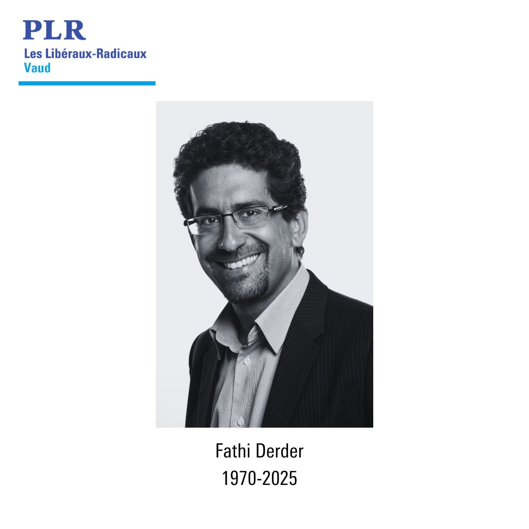 Le PLR Vaud est profondément attristé par le décès de Fathi Derder, Conseiller national de 2011 à 2019 et membre de la Commission de la science, de l’éducation et de la culture.

À sa famille et à ses proches, nous adressons nos plus sincères condoléances.