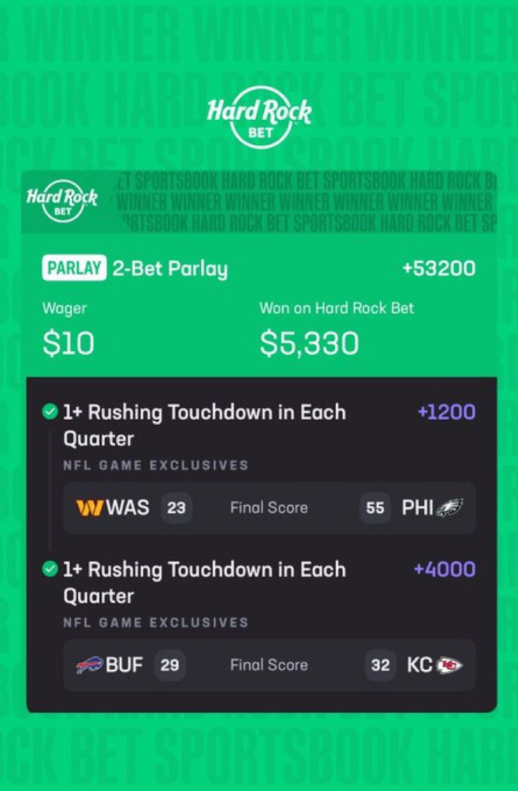 HardRockBet's tweet photo. How many of you crushed us with this parlay? 

(Via @300aIex) https://t.co/LLMmrC7dAr