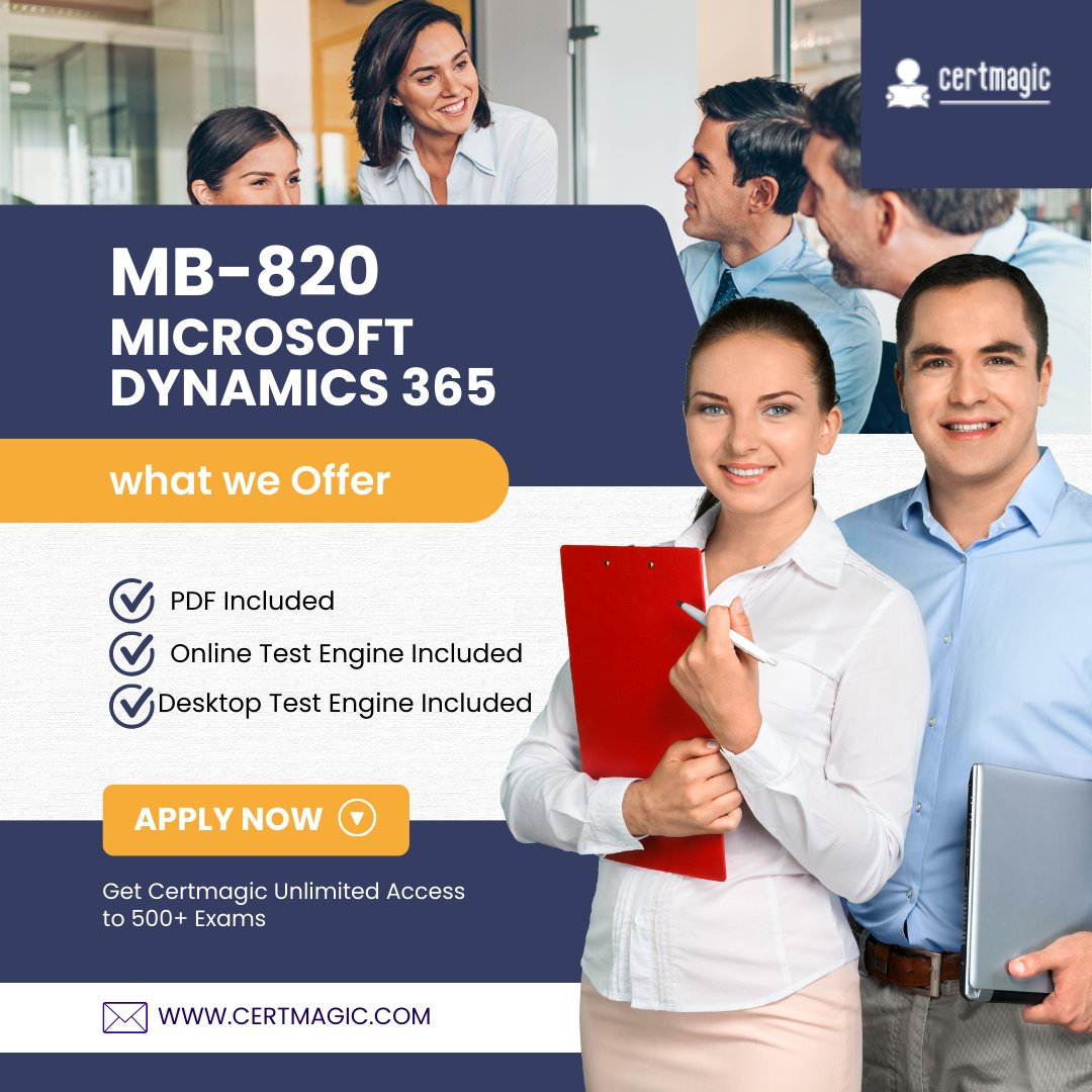 certmagictalks's tweet photo. "📷 Ready to ace the MB-820 Microsoft Dynamics 365 Business Central Developer Exam? Unlock your potential with this ultimate guide! 📷📷
https://t.co/aKVCneEME1
.
#MB820 #MicrosoftDynamics365 #CareerGoals2025 #CertificationSuccess #TechCareerGrowth #developerlifestyle " https://t.co/XJOHcIg3cr