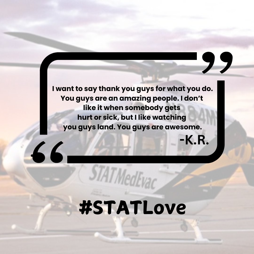 stat_medevac's tweet photo. #STATLove - We don't like seeing anyone hurt either, but we love that we are able to help in those situations. https://t.co/gWEcRRTCmW