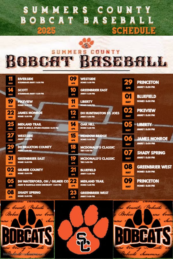 Summers County High School Bobcat Baseball tweet media