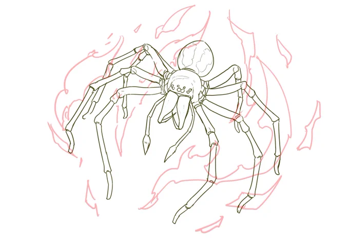 火属性も描いておきたいので、次に描くやつを少し整えた 