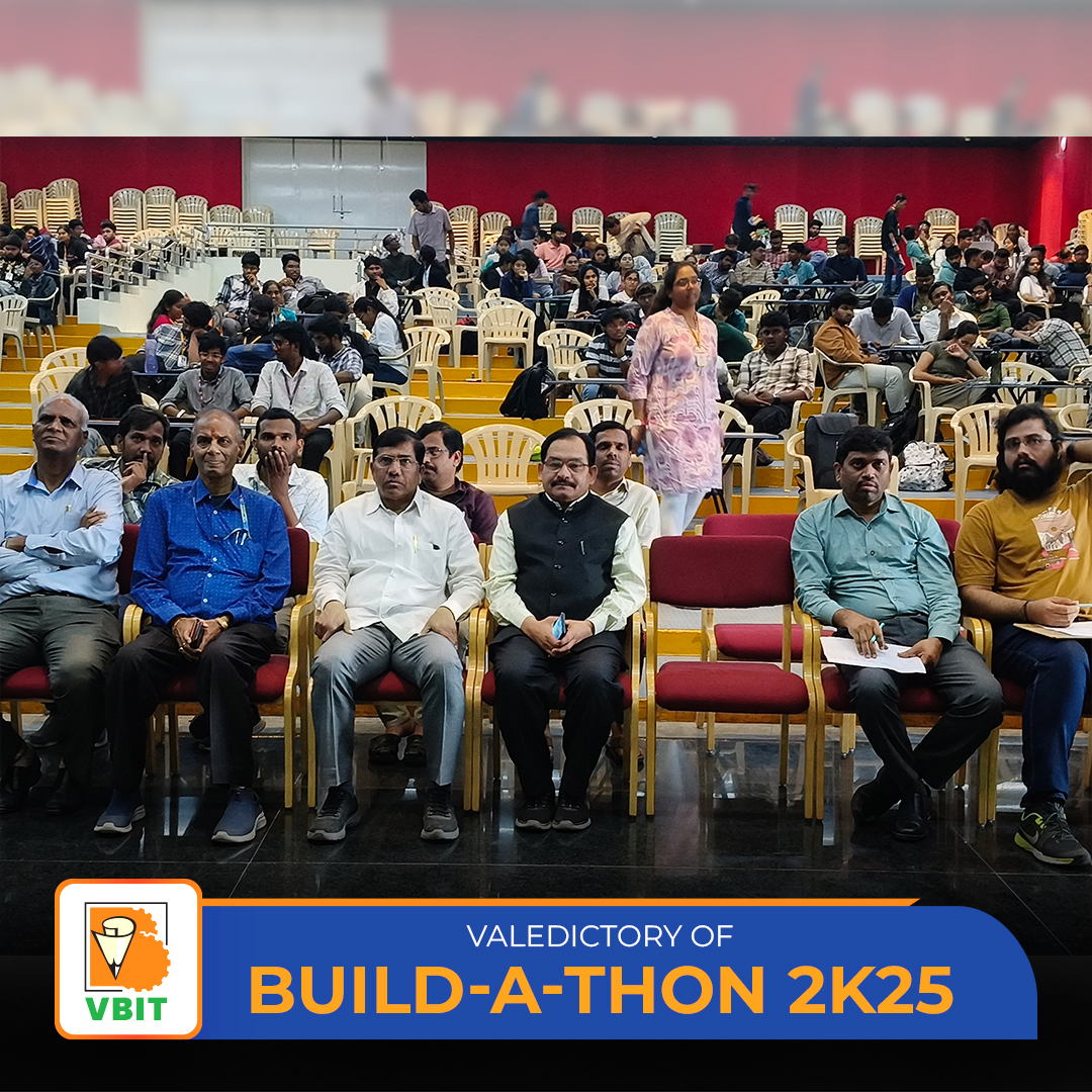 VBITHYD's tweet photo. #GrandFinale of #BuildAThon2k25!🌟
Day 2 concluded with the #ValedictorySession, graced by our esteemed #ChiefGuests:
🔹 Mr. Srinivas - AI Engineer at https://t.co/vHEw8HaaPK
🔹 Mr. Kalyan Dikshit - GDG | Mozilla Tech Speaker
#VBIT #Innovation #Hackathon #GoogleCrowdsourceVBIT https://t.co/BtN11ly6bt