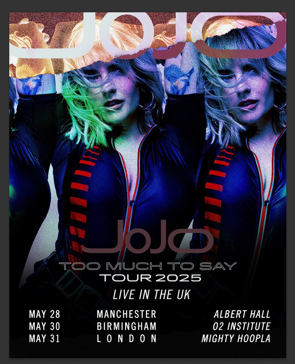 iamjojo's tweet image. Chat, will I see you there? Can’t stay away from the UK too long… wrote “Ready to Love” in London so it’s only right we celebrate with some goooooood momes. xxxxxx

iamjojoofficial.com/tmtstour

Use pre-sale code NGL2025 starting Wednesday 10am local time. General on sale this Friday…