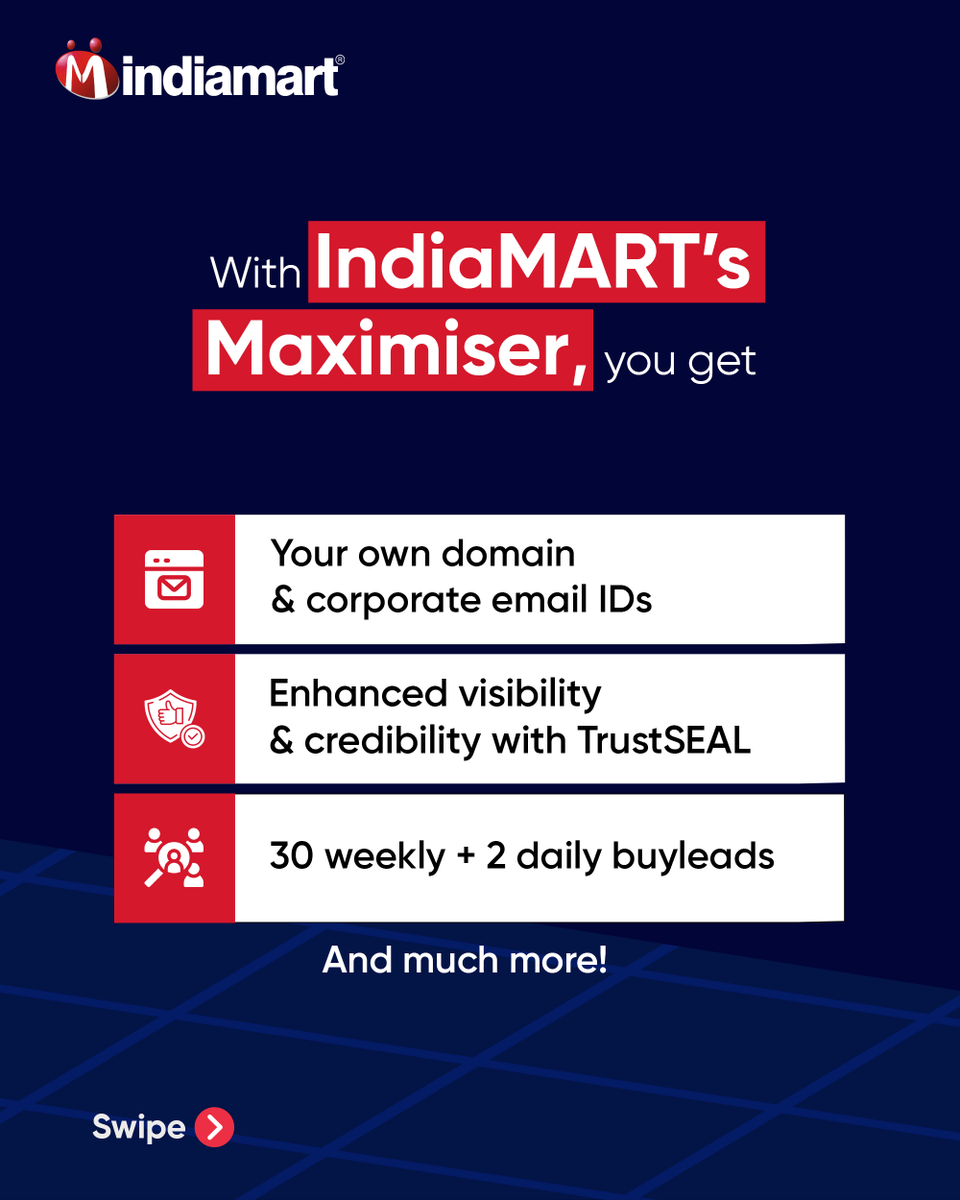 IndiaMART's tweet photo. Empower your business with the right tools for success. Ready to experience it firsthand? Book a free demo today and watch your growth soar! 📈

Visit https://t.co/wDKJitH5gk or call at 9696969696.

#IndiaMART #Business #Growth #OnlineSuccess #Maximiser #Growth #Ecommerce #B2B #OnlineMarketplace #Solutions #Credibility #BuyerLeads #Entrepreneurship #SupplyChain #Digital #Transformation #OnlineBusiness #Leads #Tools #DigitalBusiness #SmallBusiness #Visibility