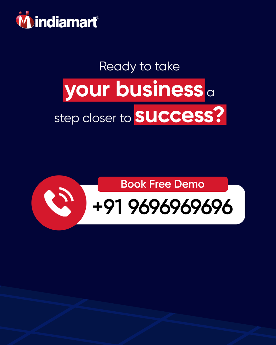 IndiaMART's tweet photo. Empower your business with the right tools for success. Ready to experience it firsthand? Book a free demo today and watch your growth soar! 📈

Visit https://t.co/wDKJitH5gk or call at 9696969696.

#IndiaMART #Business #Growth #OnlineSuccess #Maximiser #Growth #Ecommerce #B2B #OnlineMarketplace #Solutions #Credibility #BuyerLeads #Entrepreneurship #SupplyChain #Digital #Transformation #OnlineBusiness #Leads #Tools #DigitalBusiness #SmallBusiness #Visibility