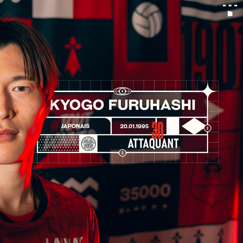 staderennais's tweet photo. Fer de lance du Celtic, Kyogo Furuhashi rejoint le Stade Rennais jusqu’en 2027 ✍️

L’attaquant international japonais est le troisième renfort du mercato hivernal du Stade Rennais F.C.