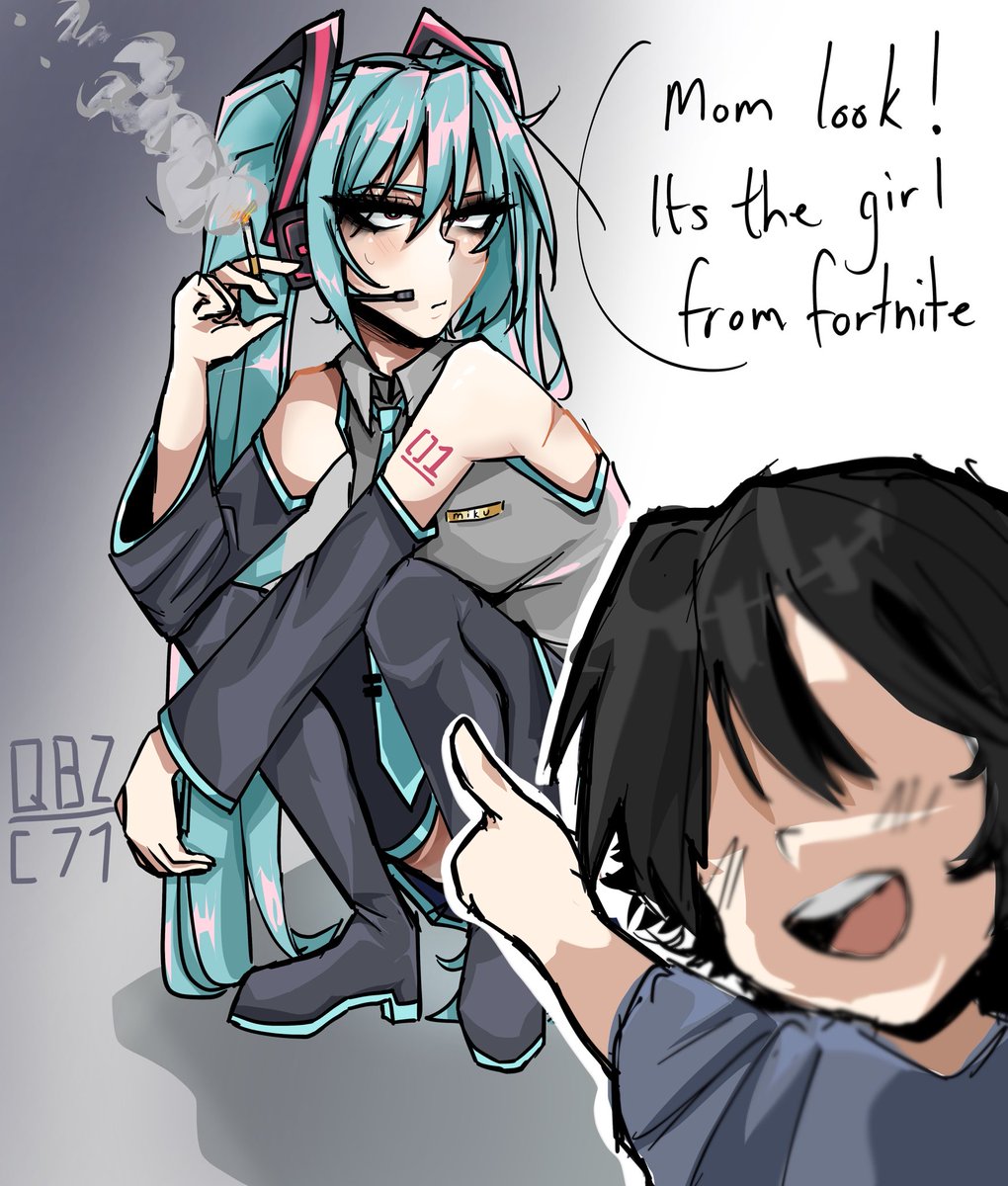 GEARSWARDEN's tweet image. Mom look! Its the girl from fortnite 😀

#animeart #anime #hatsune #miku #hatsunemiku #hatsunemikufanart #fortnite #art #vocaloidfanart #vocaloid #vocaloidmemes #meme #fortnitememes #fortnitememe #gameart #game