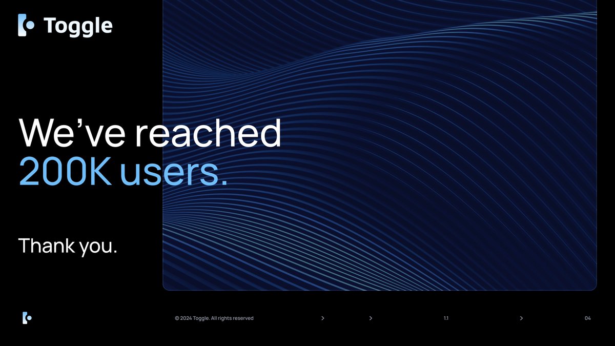 200K of you are contributing your data to help shape the future of automation with Toggle. Another massive milestone—thank you for being part of our journey.