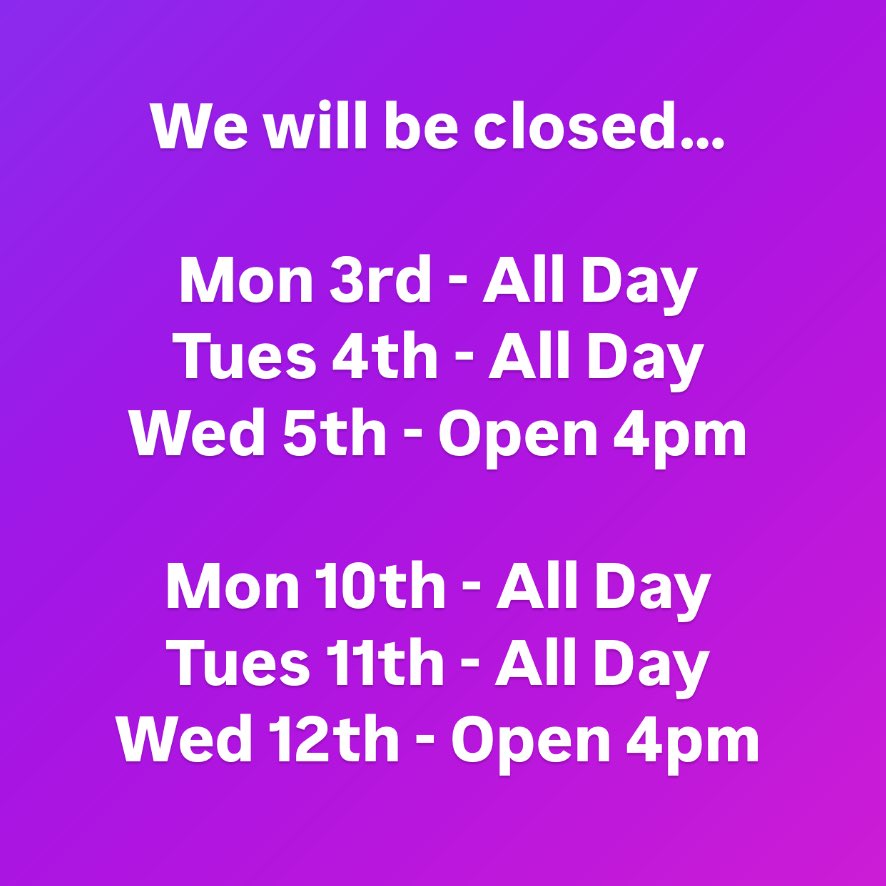 TheFreeTradeInn's tweet photo. Afternoon.

A little heads up for you all that we’re having maintenance work in the pub over the next few weeks.

We’ll be closed for the next two Monday and Tuesdays, back open in time for pizza service on Wednesday.

Thank for understanding :) https://t.co/1RJn1iTmNU