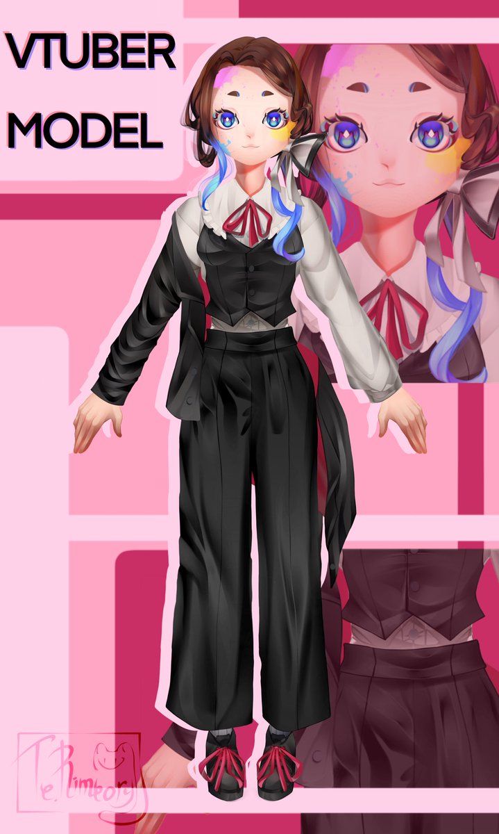 TeRIMEOry's tweet photo. I’ve made it!! My own VTUBER model UwU; Now all I got to do is rigging… And I have no idea how to do that sooooo…. If you know any good rigging tutorials, please dm me!(or link it down here) #vtuber #VTuber強運王2025 #vtubermodel #artist https://t.co/P72AGweozo