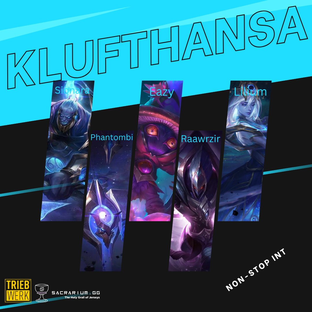 (1⃣)
Endlich ist es soweit! 
Wir haben euch lange warten lassen, aber das Beste kommt bekanntlich zum Schluss! 😏 Heute starten wir mit den Announcements der Teams!

Top: <a href="/TheLolipopKill3/">SionAraAra</a> 
Jgl: <a href="/phantombi314/">Phantombi</a> 
Mid: <a href="/The_Mister_Eazy/">MisterEazy</a> 
Bot: <a href="/Jonas_Raawrzir/">Raawrzir</a> 
Supp: <a href="/Blooming_Lilium/">Vivian Denise</a>