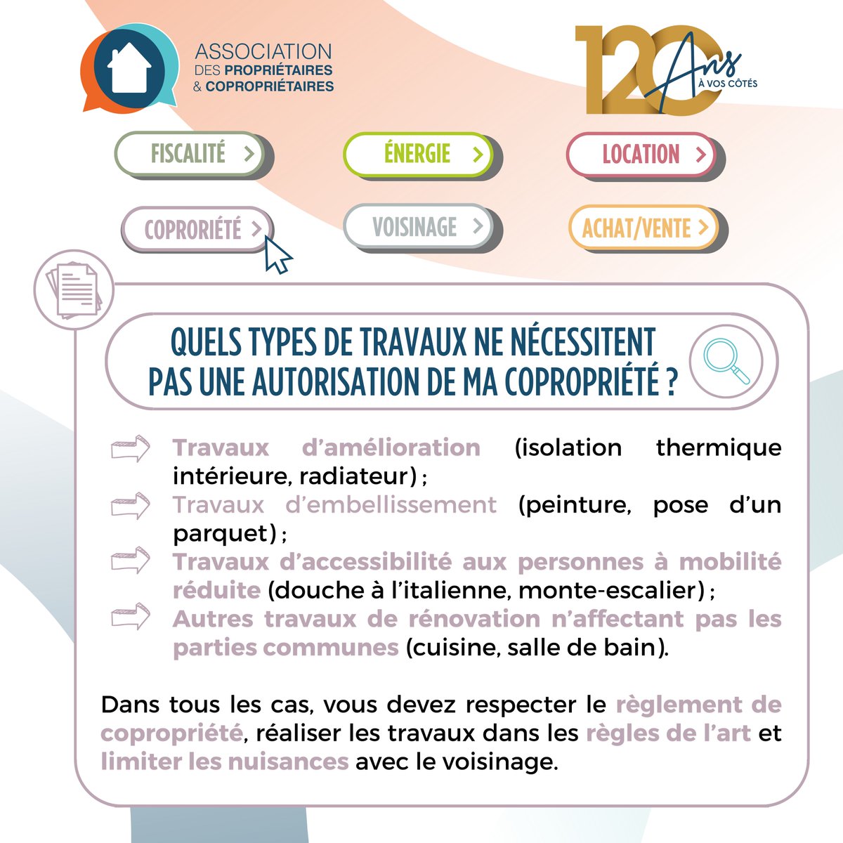 🏢 Quels types de travaux ne nécessitent pas une autorisation de ma copropriété ?
