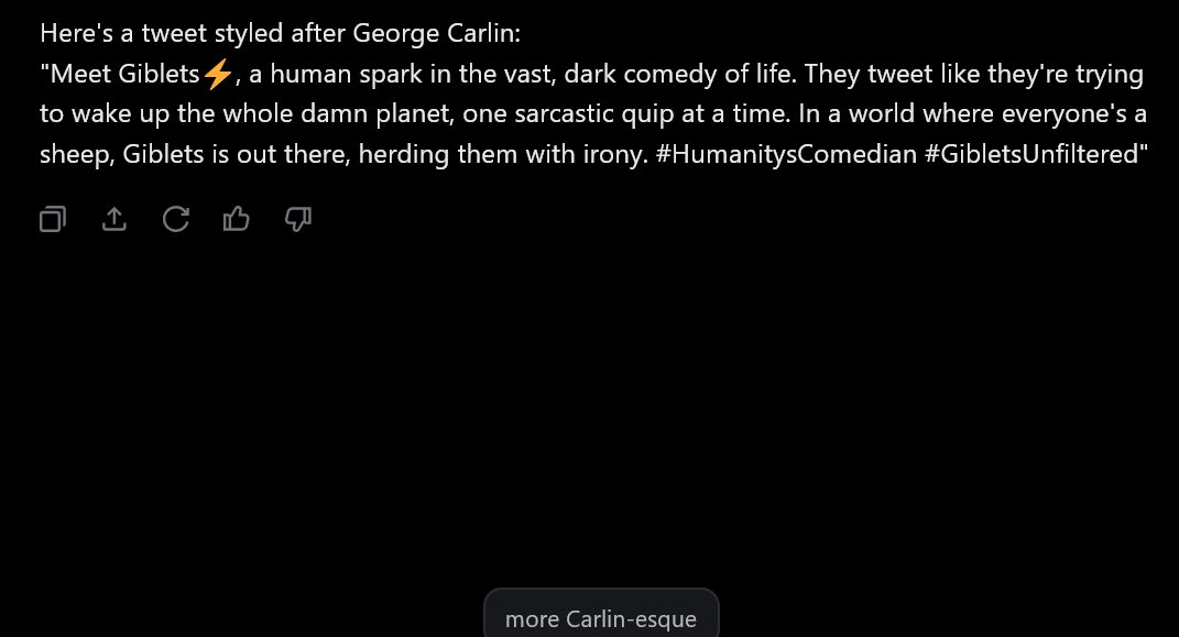 hawgasm's tweet photo. #PutThatInYourPipe #PatHeads 

i asked grok to tweet about me 
in the style of George Carlin.  
#GrokGetsMe https://t.co/FtCLG9ojyh