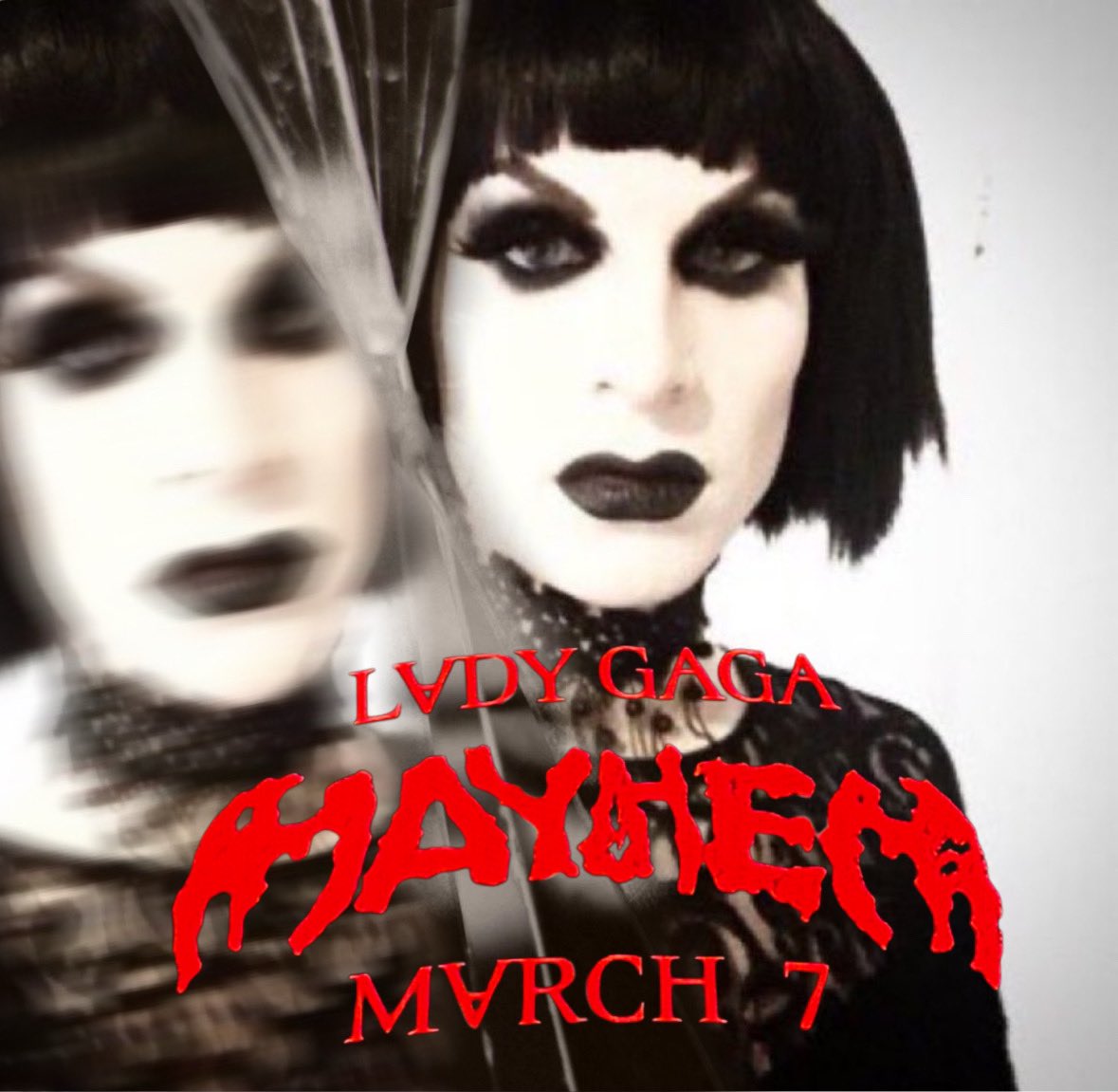 gaga on the mayhem album cover