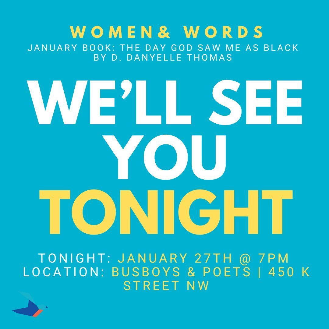 WE'LL SEE YOU TONIGHT for #EllevateDC's FIRST #WomenAndWords at <a href="/busboysandpoets/">Busboys and Poets</a> (450 K Street NW) to discuss "The Day God Saw Me As Black" bt D. Danyelle Thomas. 

🔗  Tickets still available in bio! 

#EllevateDC #EllevateinDC #EllevateNetwork #TheDayGodSawMeAsBlack