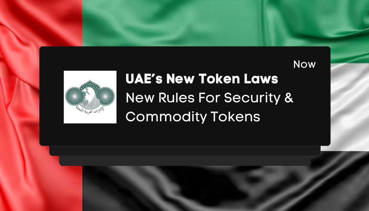 🚀 UAE's New Token Laws: A Major Step for Tokenized Securities &amp; Commodities 🚀

The SCA's expands oversight of tokenized assets, covering offering, issuance, trading &amp; more. 

A game-changer for the UAE's crypto future!

📖 Learn more: ape.law/blog/uae-secur…