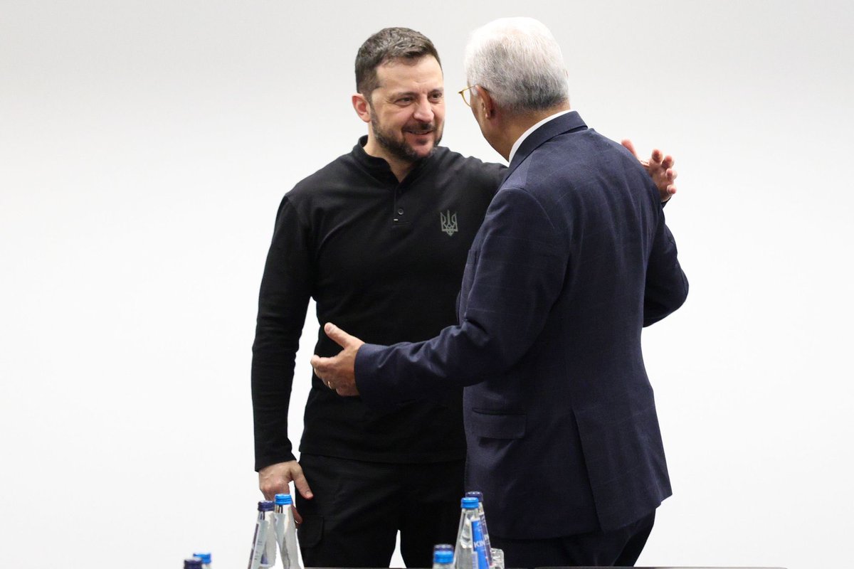 António Costa (@eucopresident) on Twitter photo Had a good meeting with President <a href="/ZelenskyyUa/">Volodymyr Zelenskyy / Володимир Зеленський</a> and assured him of the EU's steadfast support. Today's decision on sanctions against Russia is a case in point. I encouraged him to continue working on #Ukraine's EU accession. Ukraine's progress so far has been remarkable. The EU Had a good meeting with President <a href="/ZelenskyyUa/">Volodymyr Zelenskyy / Володимир Зеленський</a> and assured him of the EU's steadfast support. Today's decision on sanctions against Russia is a case in point. I encouraged him to continue working on #Ukraine's EU accession. Ukraine's progress so far has been remarkable. The EU