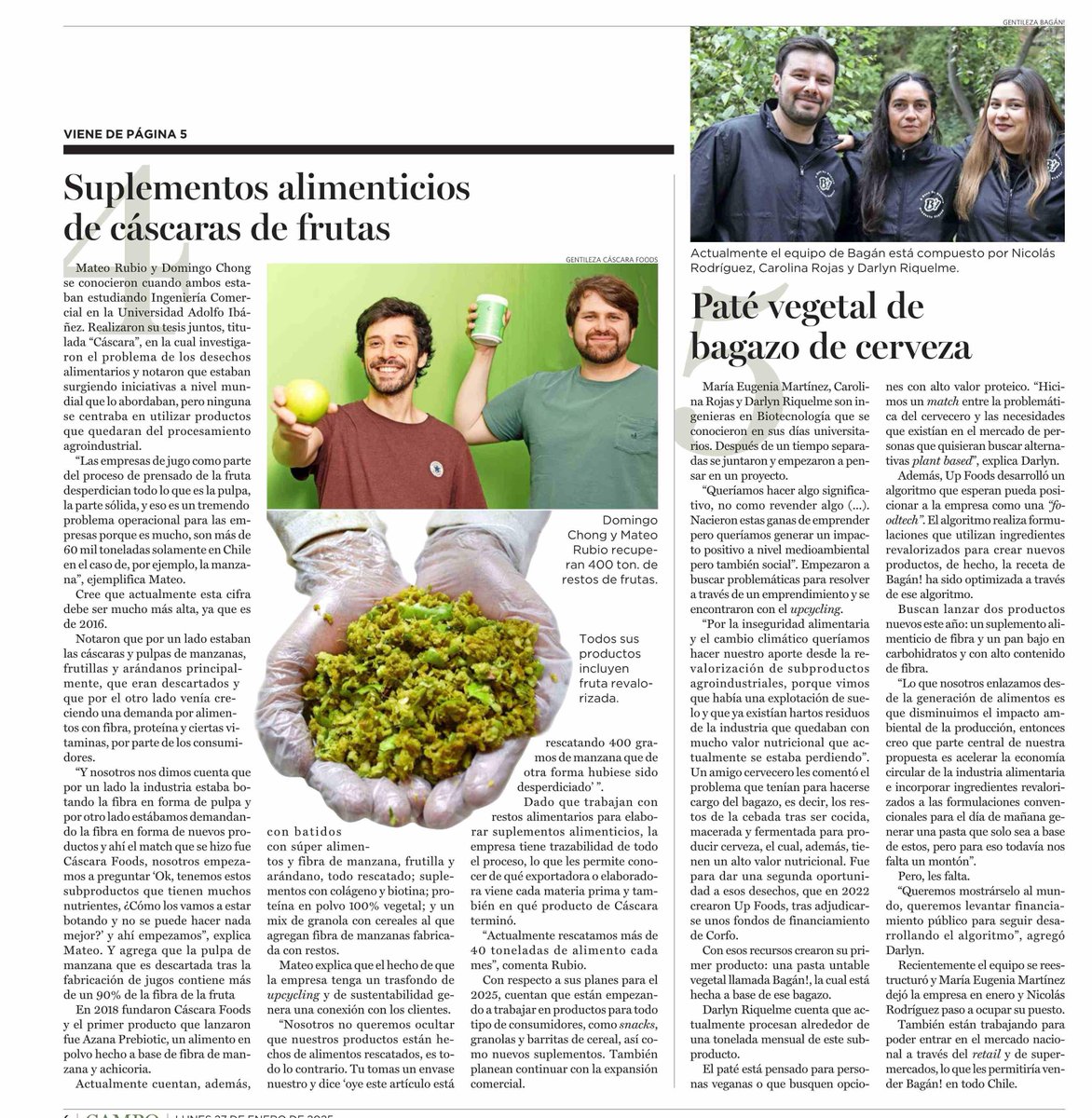 Estas startups, muchas apoyadas por #Corfo, encontraron nuevos usos a los desechos alimentarios para generar productos innovadores y sostenibles ♻️

Revisa el reportaje 👉 litoralpress.cl/sitio/Prensa_C…