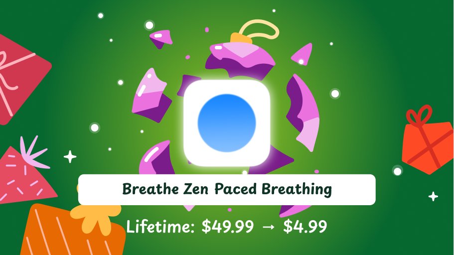 🍾2⃣7⃣🍾

Take a moment for yourself today with Breathe Zen 🌸✨. 

Experience the power of paced breathing to reduce stress, boost energy, and promote inner calm. 🧘‍♀️

 Whether you’re seeking relaxation, improved focus, or better sleep, Breathe Zen’s personalized programs cater