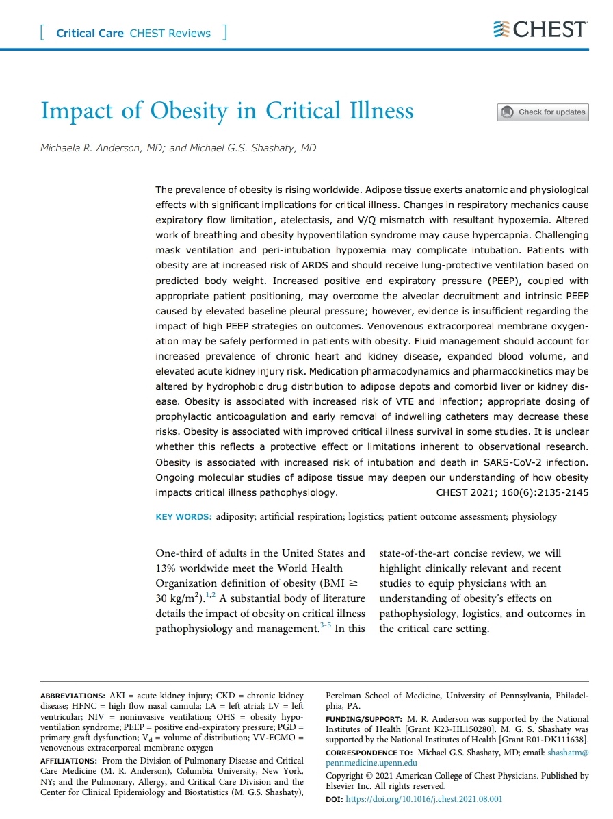 Leo_Santo5's tweet photo. 💎Impacto de la Obesidad en la Enfermedad Crítica 🏥

🔰📚Critical Care CHEST Reviews

https://t.co/ZyjHAwktLL

Enlace a Artículo Completo 👇🏼✅🆓https://t.co/xumUMHb5Li https://t.co/FsKgNFilzZ