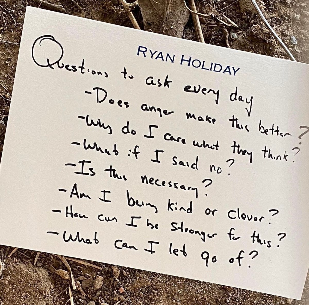 Daily questions.