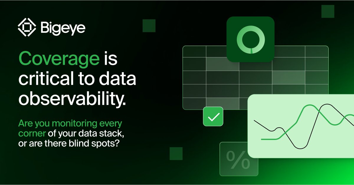 How much of your data stack are you actually monitoring?

When it comes to data observability, coverage is everything. 

The goal? Coverage that gets as close to 100% as possible—so nothing falls through the cracks.

👀 hubs.la/Q02Zf8L60