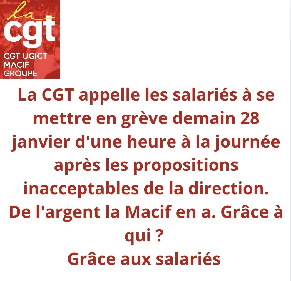 DoubleMacif's tweet photo. La direction doit revoir sa copie
Demain tous en grève.
#ess #macif #grève https://t.co/8gs7EWrsio
