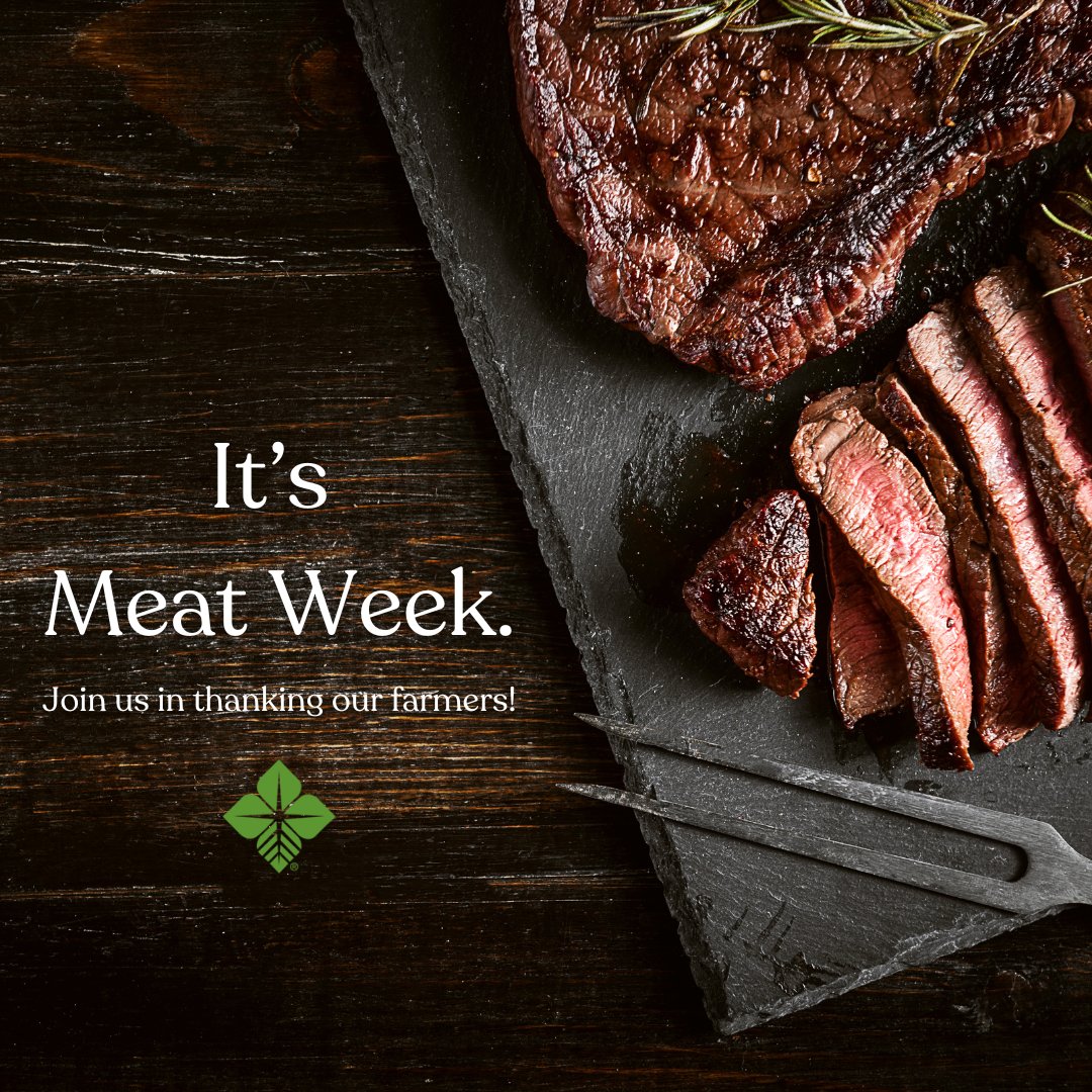 HorizonFarmCrdt's tweet photo. It's #NationalMeatWeek! We're celebrating the amazing Farm Credit customers who work tirelessly to "bring home the bacon" and provide fresh, high-quality meat to millions of Americans every day! #ThankAFarmer https://t.co/mS99u3fK7o