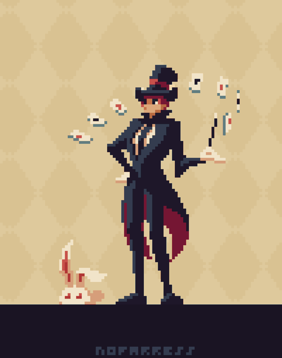 nofarress's tweet photo. The Magician 
#pixelart #gamedev #ドット絵 https://t.co/ezg8HcpX8R