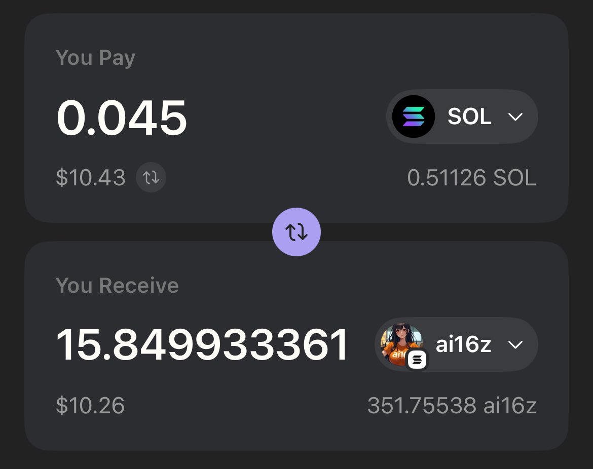 DAY 39 of buying $10 $ai16z every day until it reaches 10B 

Deepseek just broke stock market and crypto, lol