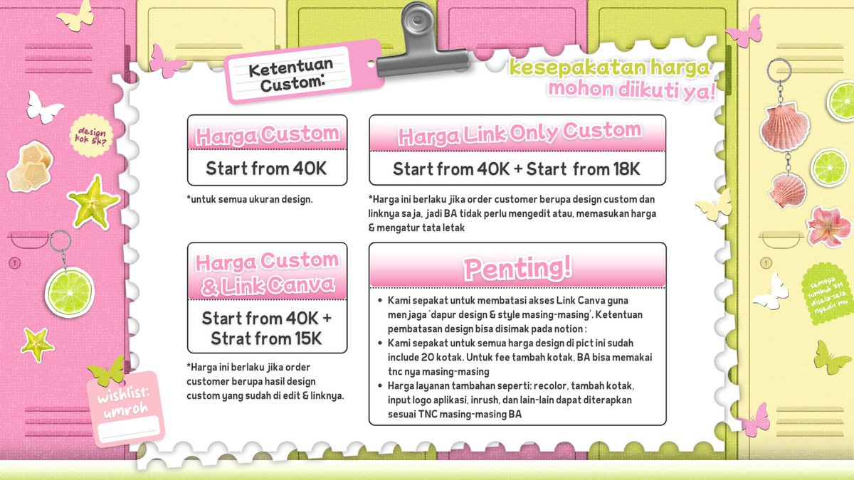 catnip__junkie's tweet image. [HARGA KESEPAKATAN EDIT PL] ‼️

Berikut harga jasa edit PL terbaru yang disepakati 50+ BA edit PL. 

Langkah ini diambil untuk lebih menghargai karya desain yang tentunya tidak mudah. Kami berharap pengertian semua pihak agar mendukung hal ini mulai 27 JANUARI 2025.

#zonauang