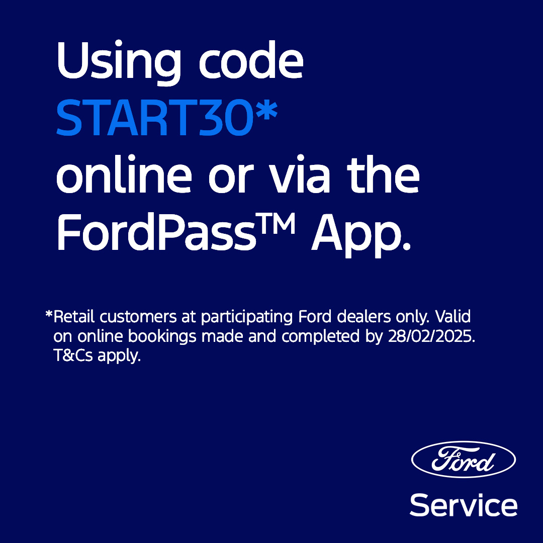 Have you claimed your £30 off your Ford service? You have just over a month left to take advantage of this offer. Use code START30 online or on the Ford Pass App.

 #FordService #FordPass