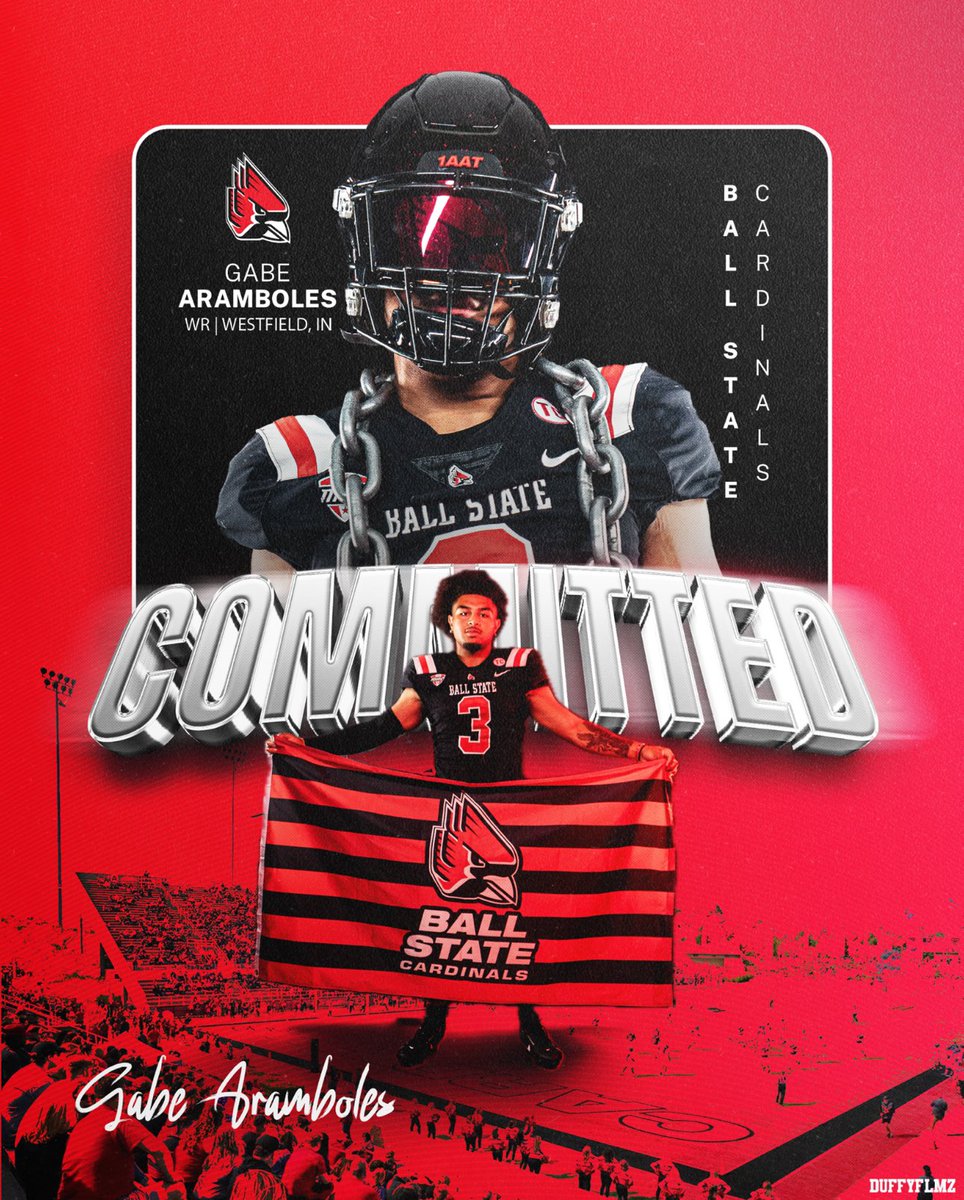 Gabe Aramboles (@gabearamboles) on Twitter photo Committed!
First off thank you God and Thank you to my family
Thank you to everyone at Westfield who’s supported me & thank you to BSU staff for this opportunity!
<a href="/BallStateFB/">Ball State Football</a> <a href="/CoachU_BSU/">Mike Uremovich 🇺🇸</a> <a href="/CoachShaqV/">Shaq Vann</a> <a href="/CoachJMiracle/">Josh Miracle</a> <a href="/rocksathletics/">Westfield Rocks Athletics</a> <a href="/Coach_JKnowles/">CoachKnowles</a> <a href="/Coach_MJBunch/">Madison Bunch</a> Committed!
First off thank you God and Thank you to my family
Thank you to everyone at Westfield who’s supported me & thank you to BSU staff for this opportunity!
<a href="/BallStateFB/">Ball State Football</a> <a href="/CoachU_BSU/">Mike Uremovich 🇺🇸</a> <a href="/CoachShaqV/">Shaq Vann</a> <a href="/CoachJMiracle/">Josh Miracle</a> <a href="/rocksathletics/">Westfield Rocks Athletics</a> <a href="/Coach_JKnowles/">CoachKnowles</a> <a href="/Coach_MJBunch/">Madison Bunch</a>