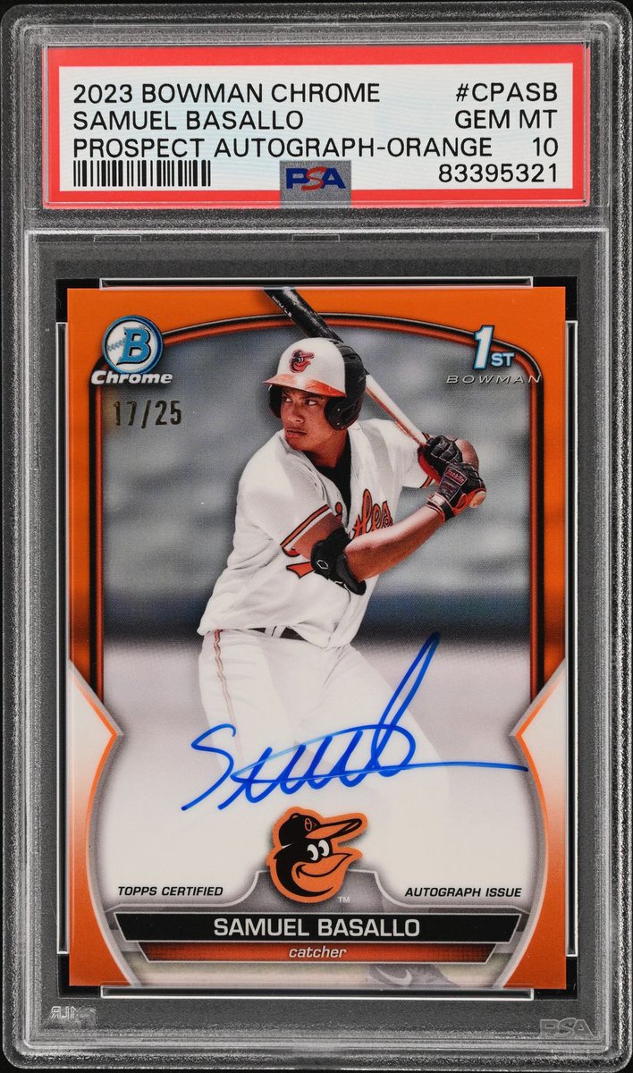 mattfins's tweet photo. @CardPurchaser apparently @Topps used my Bowman 1st card (17/25) to promote Samuel Basallo, the top catching prospect in baseball. https://t.co/f6QYcgdZBW