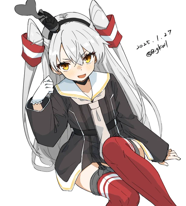 天津風#艦これ版深夜の真剣お絵描き60分一本勝負 #艦これ版真剣お絵描き60分一本勝負_20250127 