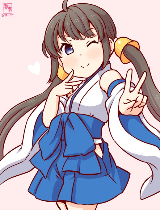 「今年も丁型海防艦、よろしくね! 
 ちっちゃくたって、結構強いよ! 
 実は最強?…言い過ぎかぁ⁉」

#艦これ版真剣お絵描き60分一本勝負_20250127
#第二十二号海防艦 