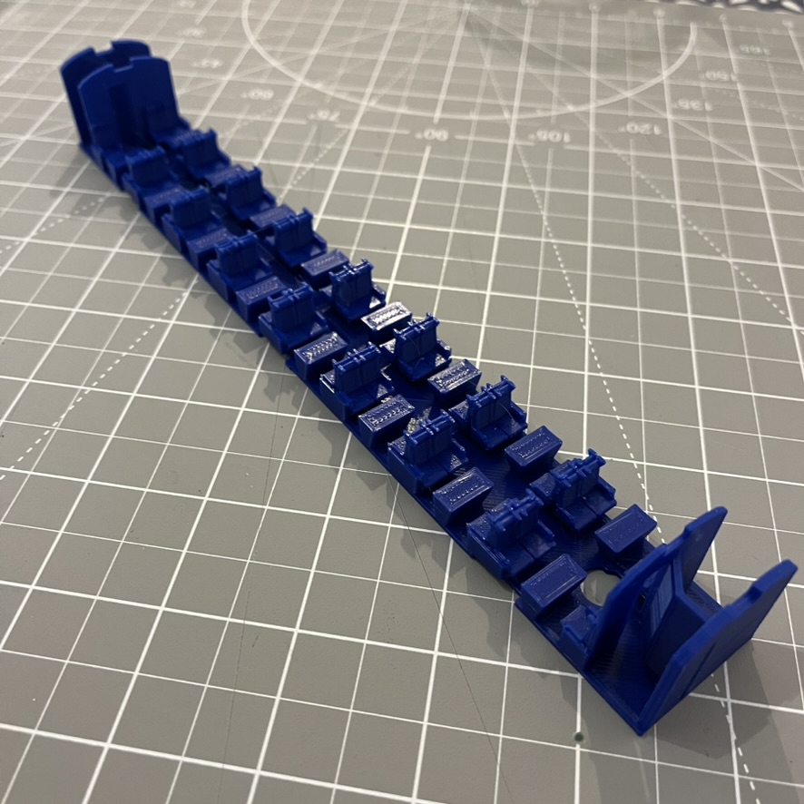 PaterPracticus's tweet photo. @TheMagPi More #HackspaceMonday than #MagPiMonday this week! I've designed a new interior for my old model railway carriages with @tinkercad and 3D printed in a nice blue filament before adding LED lighting. https://t.co/1hIZ4hXOIx