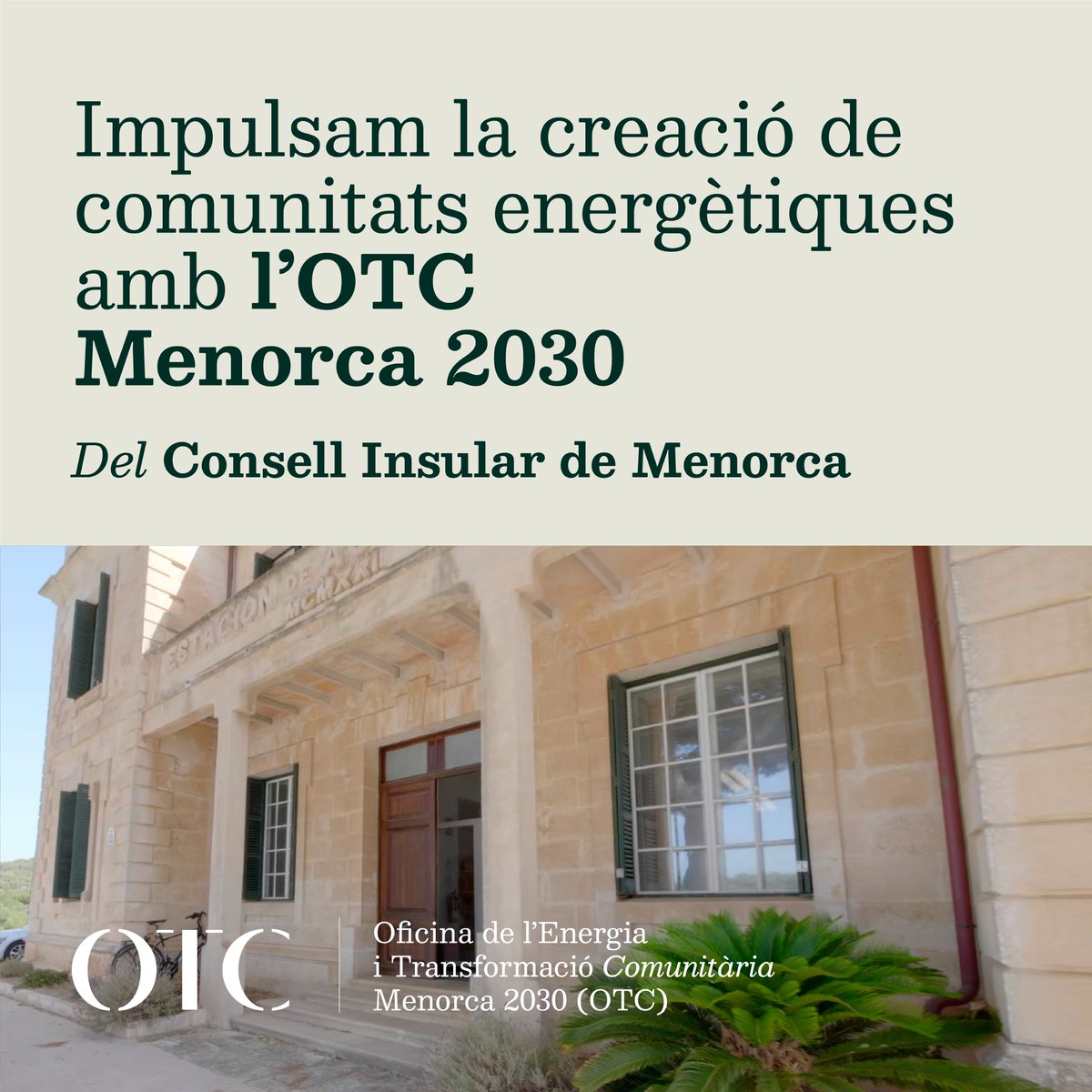 Menorca Reserva de Biosfera (@menorcabiosfera) on Twitter photo Us interessaria crear una #ComunitatEnergètica al vostre municipi⁉️💡
➡ El dept. de Medi Ambient del <a href="/ConsellMenorca/">Consell de Menorca</a> impulsa l’#OTCMenorca2030 per assessorar entitats, empreses i ciutadania en la seva creació🗣🤝
Seguiu el perfil d'IG @otc_energiamenorca2030 per a més info! Us interessaria crear una #ComunitatEnergètica al vostre municipi⁉️💡
➡ El dept. de Medi Ambient del <a href="/ConsellMenorca/">Consell de Menorca</a> impulsa l’#OTCMenorca2030 per assessorar entitats, empreses i ciutadania en la seva creació🗣🤝
Seguiu el perfil d'IG @otc_energiamenorca2030 per a més info!