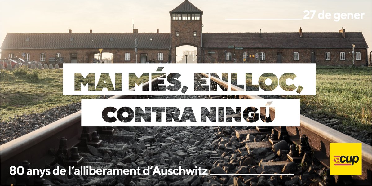 🔴⚫️ Europa i el món ha vist i ha patit en carn pròpia les conseqüències del feixisme. La història i la memòria ens recorden que cal plantar-li cara des de l'arrel. 

Mai més, enlloc, contra ningú.