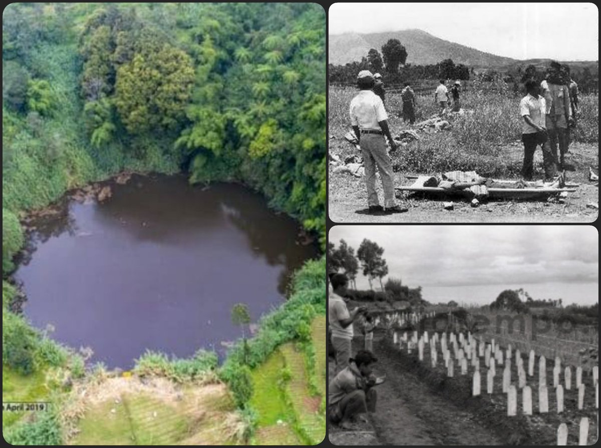 martabakismissu's tweet photo. TRAGEDI KAWAH SINIRA DIENG (1979)

Erupsi kawah Sinila yang menyebabkan gempa dan semburan gas beracun karbondioksida (CO2). Akibatnya ratusan warga Desa Kepucukan, Banjarnegara, dan dua orang relawan harus kehilangan nyawa. https://t.co/yl6vyLqb7E