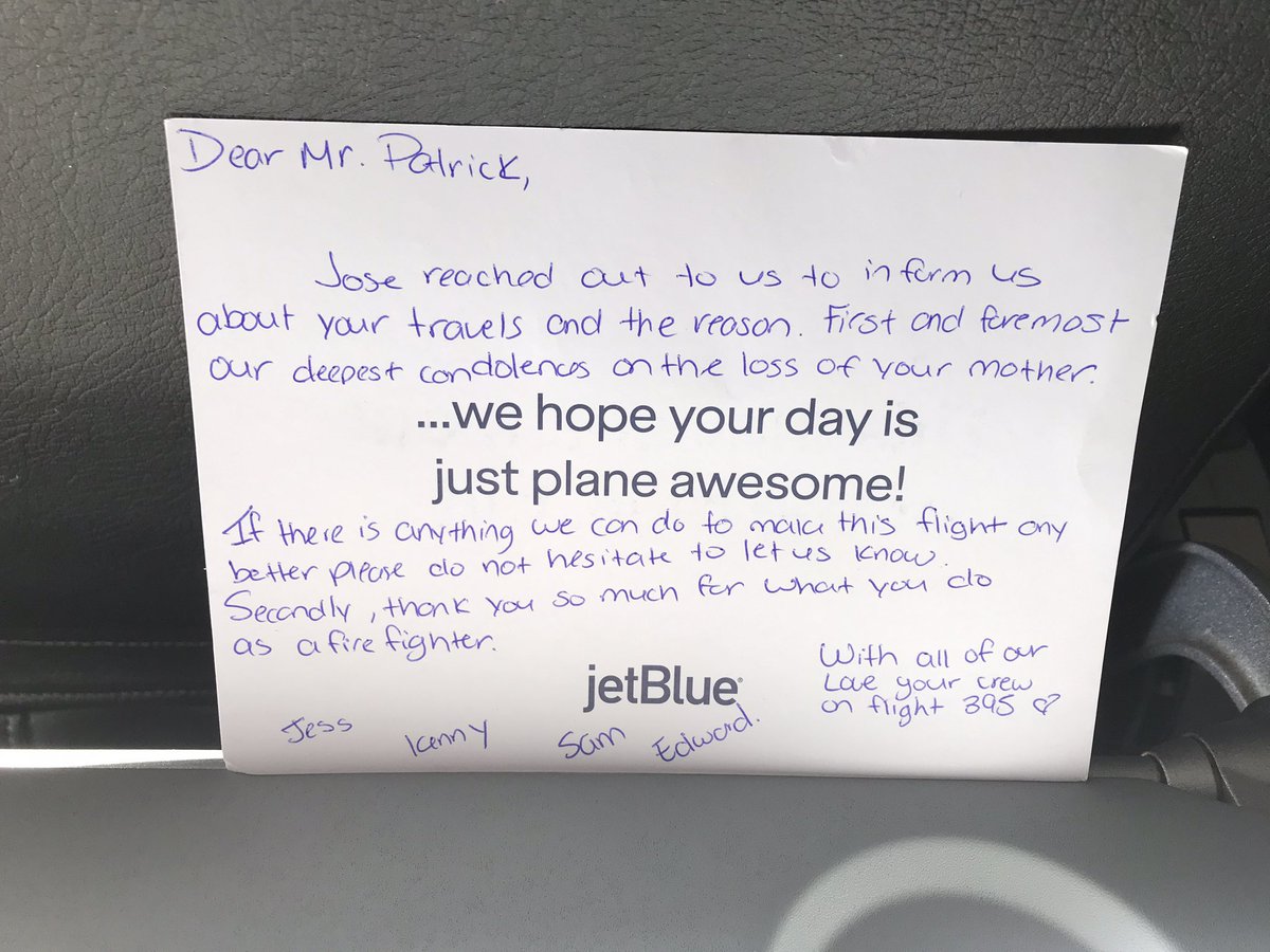 .<a href="/JetBlue/">JetBlue</a> you’re a class act! I’m not crying, you’re crying! 
Thank you for making my day!