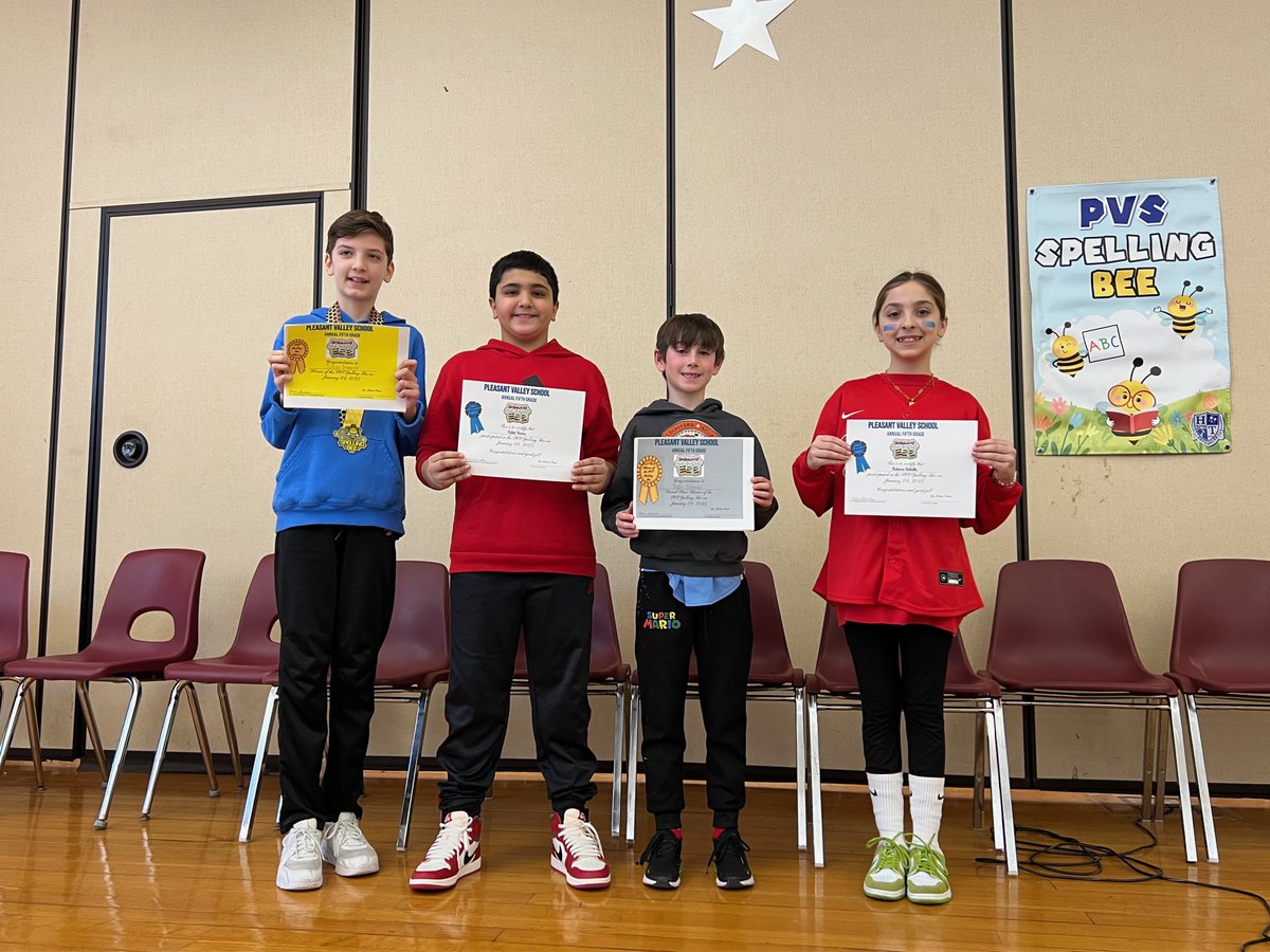 5th grade Spelling Bee results!
1st Place - Julian Demonte
2nd Place - Parker Johnson
3rd Place Tie - Shiloh Hanna, Makenna Rotsettis
#exploretodayleadtomorrow