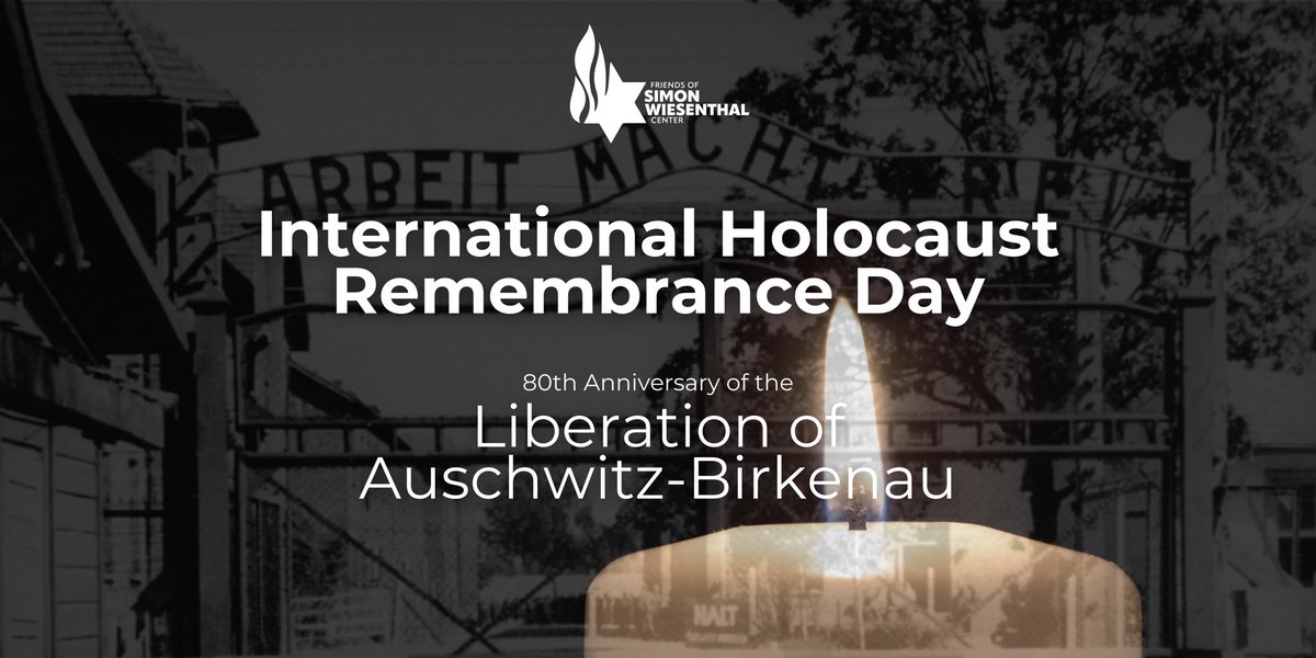 Eighty years ago, on January 27, 1945, Soviet forces liberated Auschwitz-Birkenau, uncovering the unthinkable horrors of the Holocaust. On this solemn anniversary, International Holocaust Remembrance Day, we mourn the six million Jewish lives and millions of others senselessly