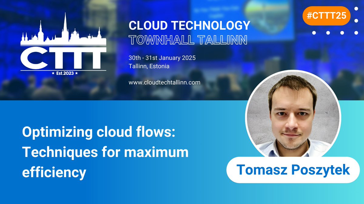 #CTTT25 is calling! I'll have the pleasure to deliver a session about techniques anyone can use to build performant and errorless #PowerAutomate #cloudflows! Join me in lovely #Tallinn! 🥳

📅 31 Jan 2025 3:15 pm - 4:00 pm (UTC+2)
📌 Terrace hall (160), The Culture Hub of Tallinn
