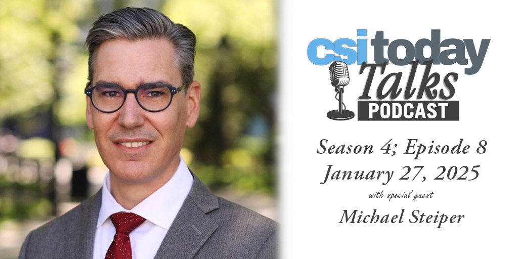csinews's tweet image. CSI Today Talks rings in a new semester with a conversation with CSI Provost Dr. Michael Steiper. Check it out and look for new CSI Today Talks episodes every other week! 

Watch or listen here: csitoday.com/2025/01/csi-to…

#WeAreCSI #CSITodayTalks