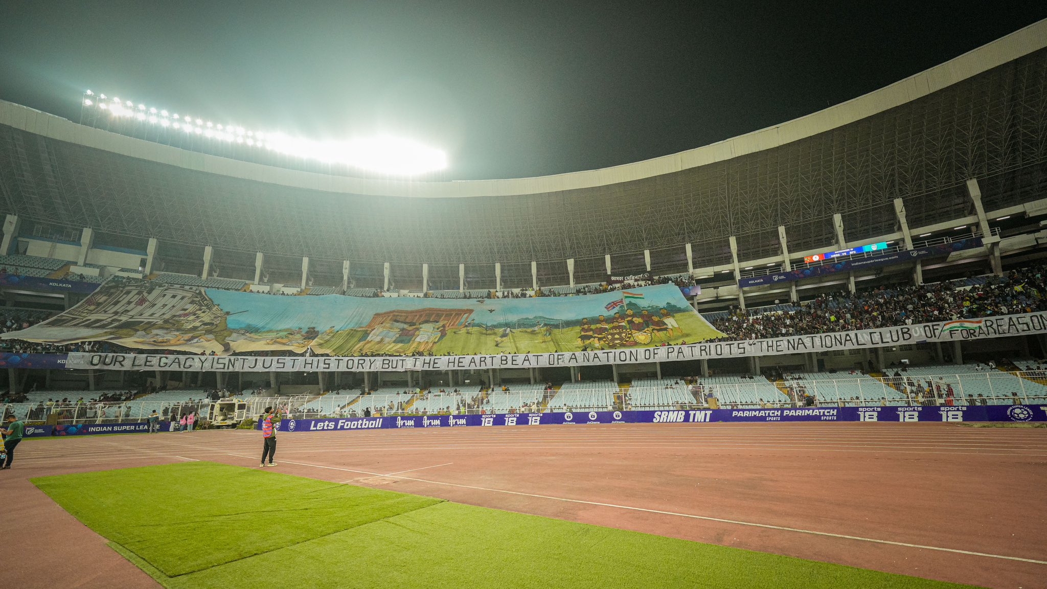 Mohun Bagan tifo against Bengaluru FC mentioning Republic Day | sportzpoint