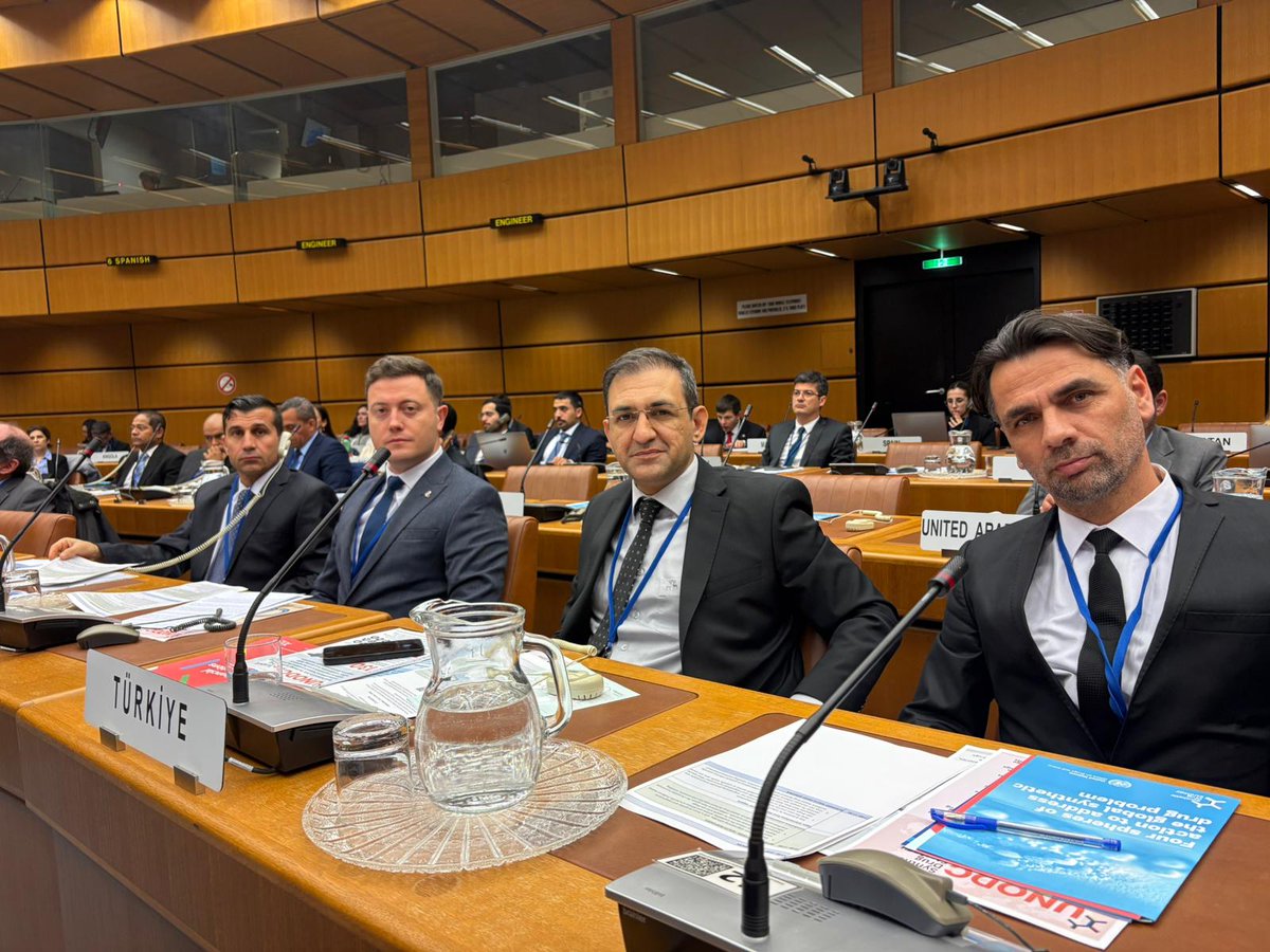 TC_BMViyanaDT's tweet image. 🇹🇷 delegation from Gendarmerie General Command is attending the Expert Group Meeting on “Enhancing and strengthening international and regional cooperation and domestic efforts to address the global synthetic drug problem” at #UNVienna. #UNODC_SDS @UNODC 

🇹🇷 @Jandarma BM Viyana