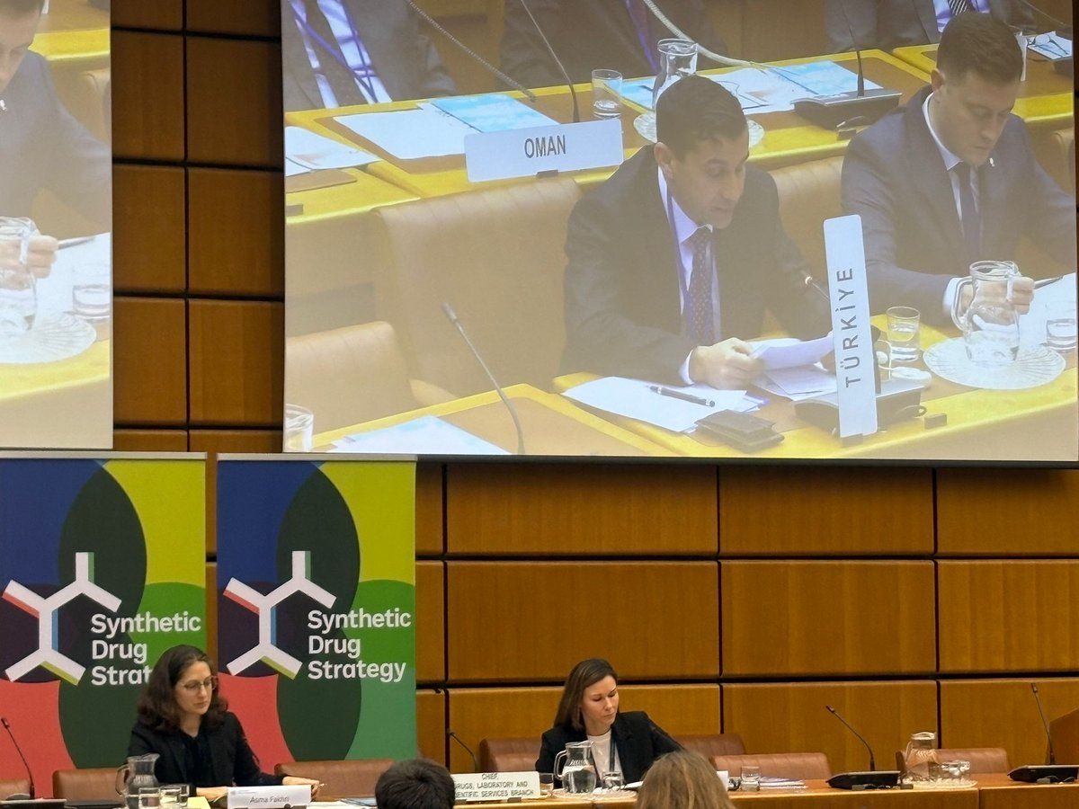 TC_BMViyanaDT's tweet image. 🇹🇷 delegation from Gendarmerie General Command is attending the Expert Group Meeting on “Enhancing and strengthening international and regional cooperation and domestic efforts to address the global synthetic drug problem” at #UNVienna. #UNODC_SDS @UNODC 

🇹🇷 @Jandarma BM Viyana