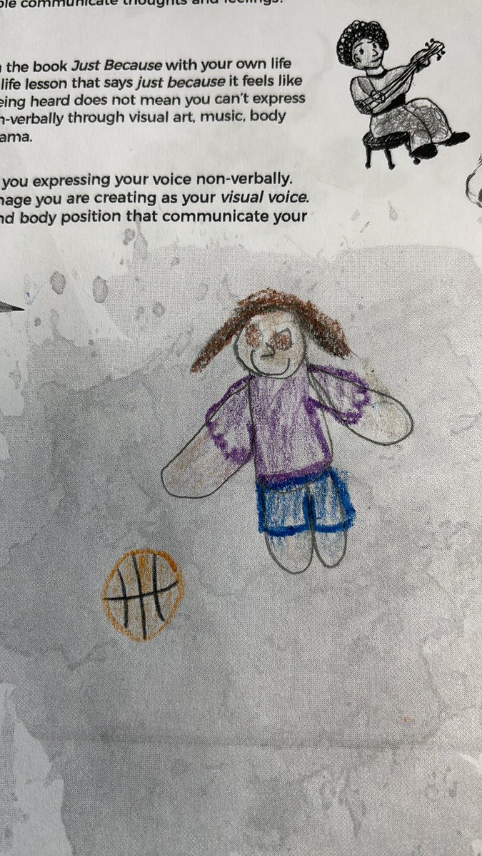MrsWard28's tweet photo. Basketball Girlie! 🏀 #CrayolaCreativityWeek https://t.co/UcBBeB3xxn